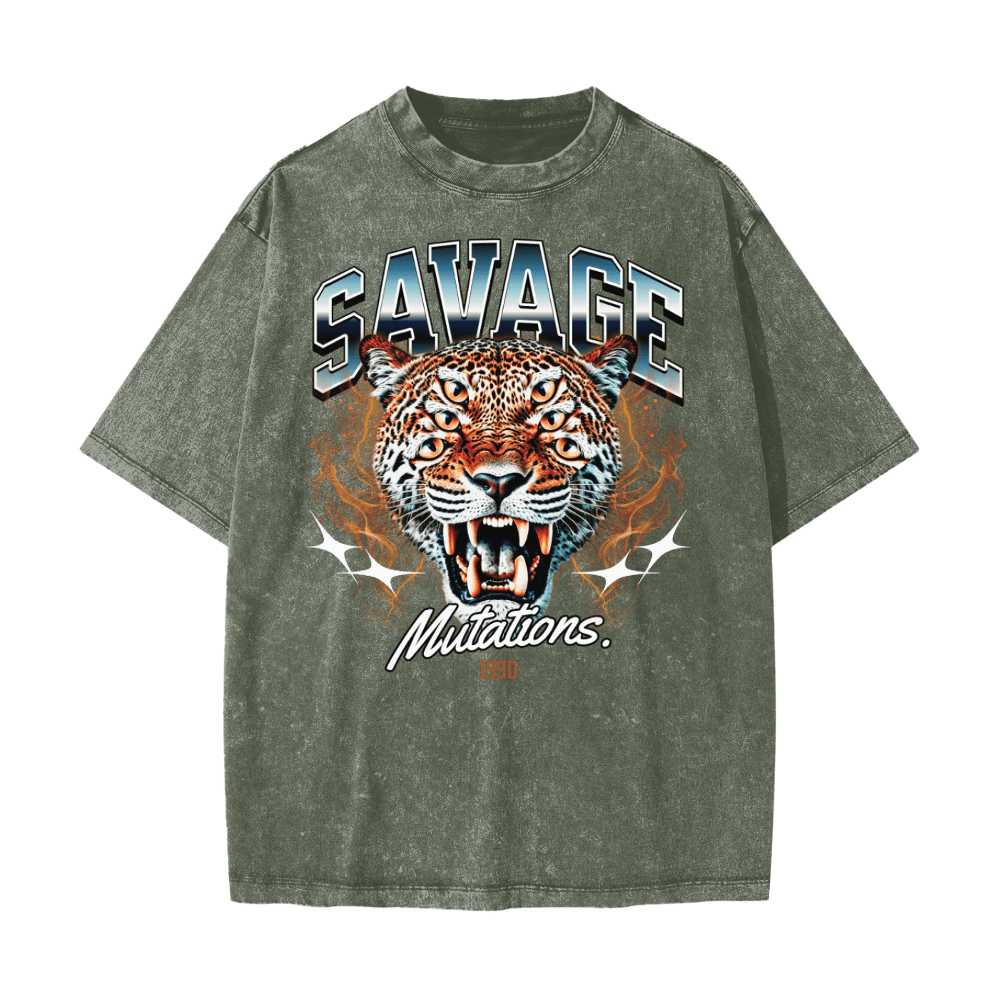 Savage Mutations Heavyweight Snow Washed T-Shirt