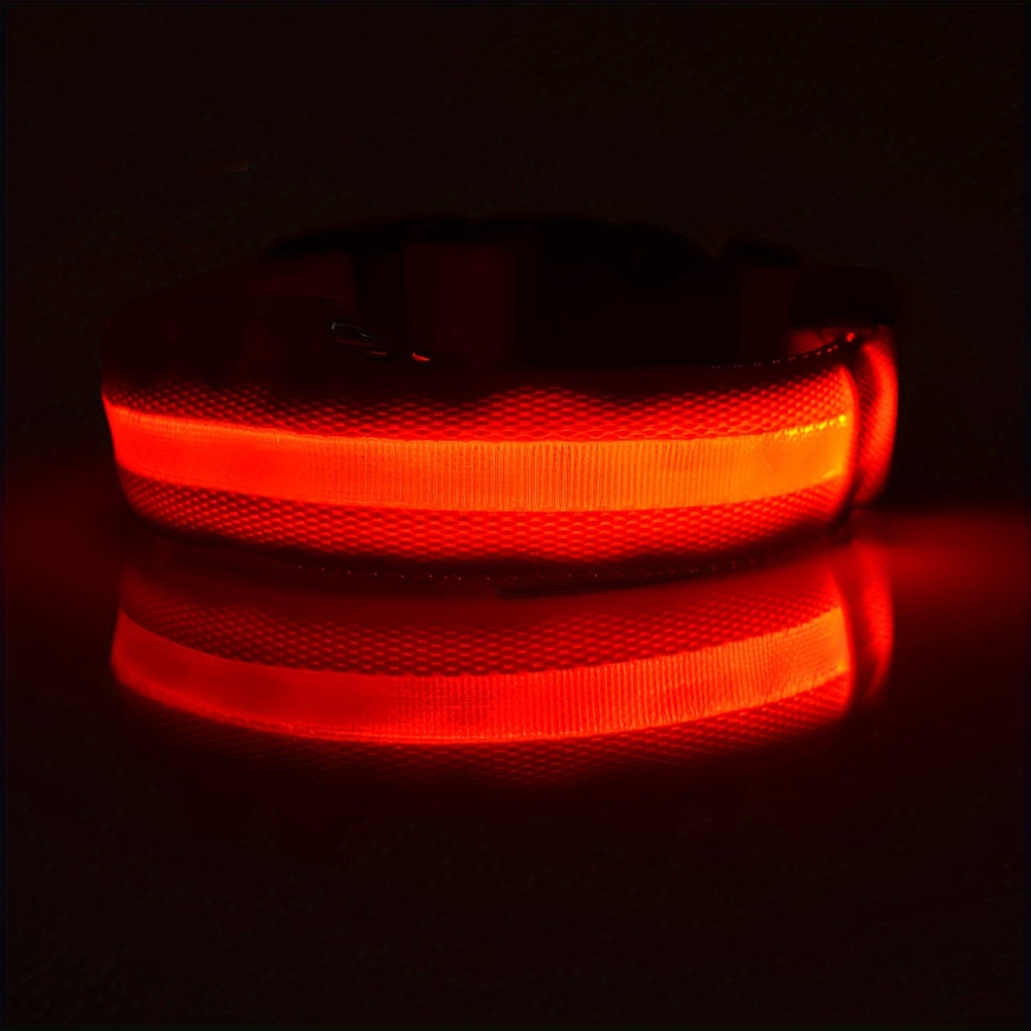 Adjustable Luminous Dog Collar – Glow-in-the-Dark Night Safety