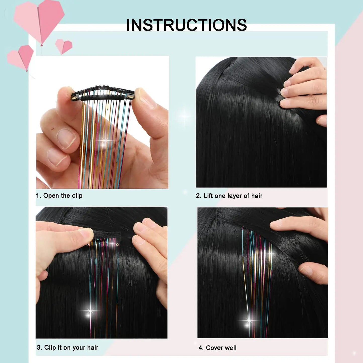Test prefix TwinkleGlow™ Tinsel Extensions 💫