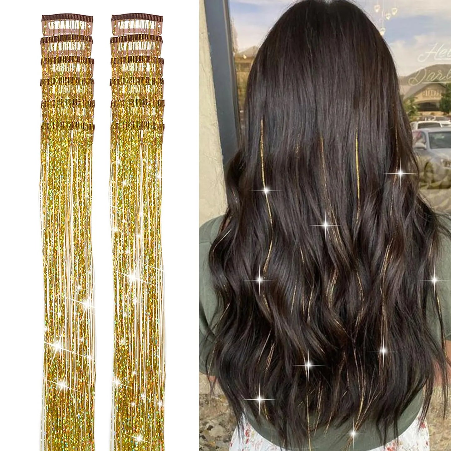Test prefix TwinkleGlow™ Tinsel Extensions 💫